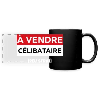 Junggeselle - Panorama-Tasse farbig - Schwarz - Vorne