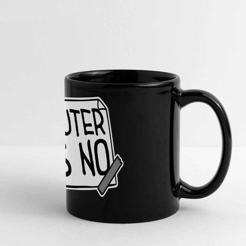L’ordinateur dit pas de technique drôle de nerd programmeur Mug panoramique uni
