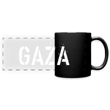 GAZA - Mug panoramique uni - noir - Devant