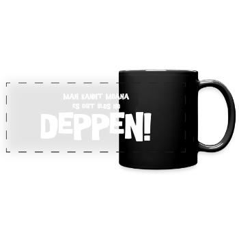 Man kannt moana - weiß - Panorama-Tasse farbig - Schwarz - Vorne