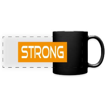 STRONG - Panorama-Tasse farbig - Schwarz - Vorne
