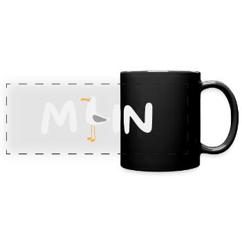 MOIN with Seagull - Full Colour Panoramic Mug - black - Front