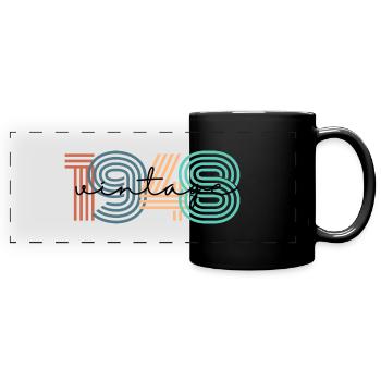 1948 vintage rétro - Mug panoramique uni - noir - Devant