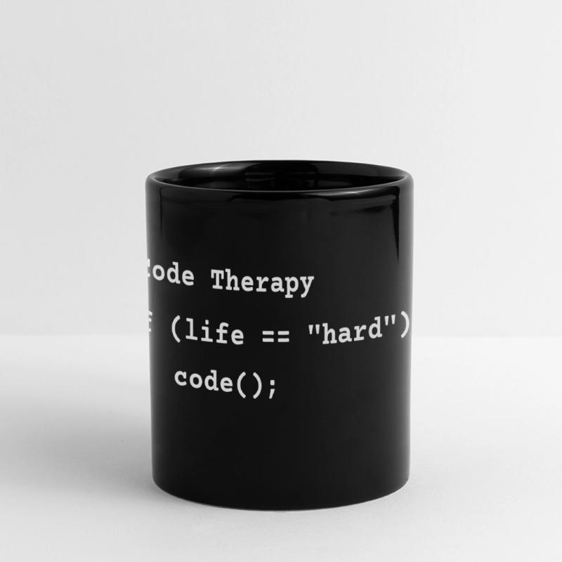 Code Therapy – T-shirt de programmation drôle Mug panoramique uni
