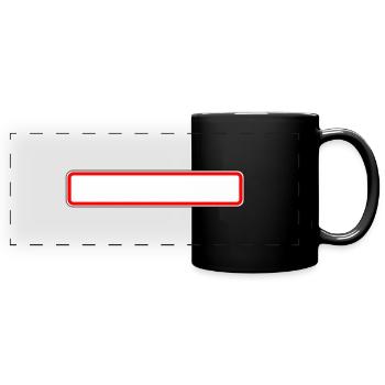 Panneau de ville, vierge - Mug panoramique uni - noir - Devant