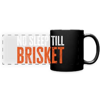 No Sleep Till Brisket - Perfect BBQ Gift - Full Colour Panoramic Mug - black - Front