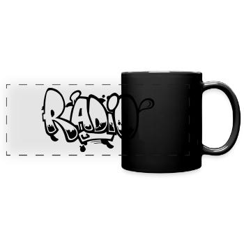 Radio Street Art - Panorama-Tasse farbig - Schwarz - Vorne