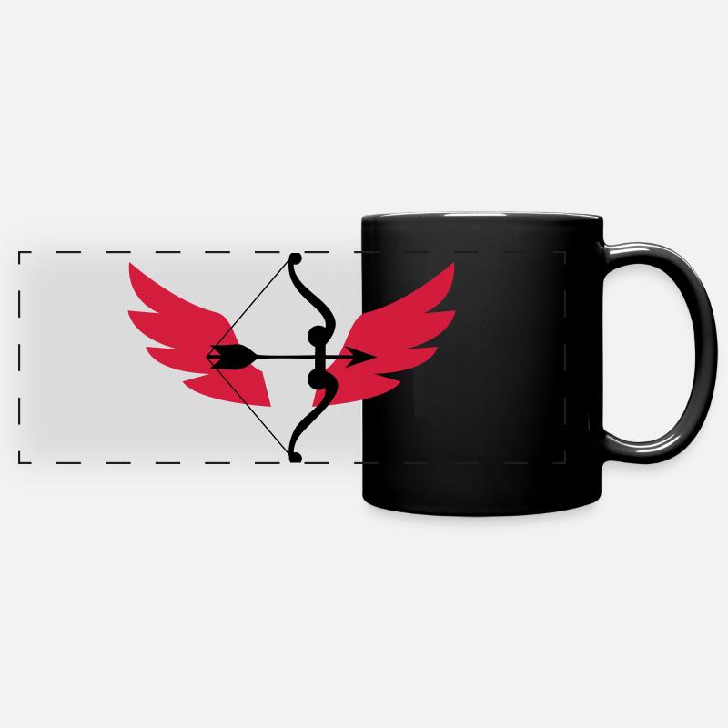 Archery / Bogenschießen / Tir à l'arc - Mug panoramique uni - noir