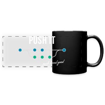 Push it - Full Colour Panoramic Mug - black - Front