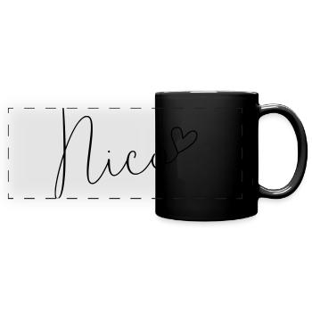 Nicole Name Vorname Junge - Panorama-Tasse farbig - Schwarz - Vorne