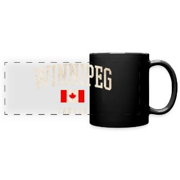 Winnipeg Canada Retro Varsity - Panorama-Tasse farbig - Schwarz - Vorne