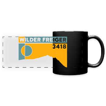 Wild Freiger Mountain Tour Red Ridge Summit Altitude - Full Colour Panoramic Mug - black - Front