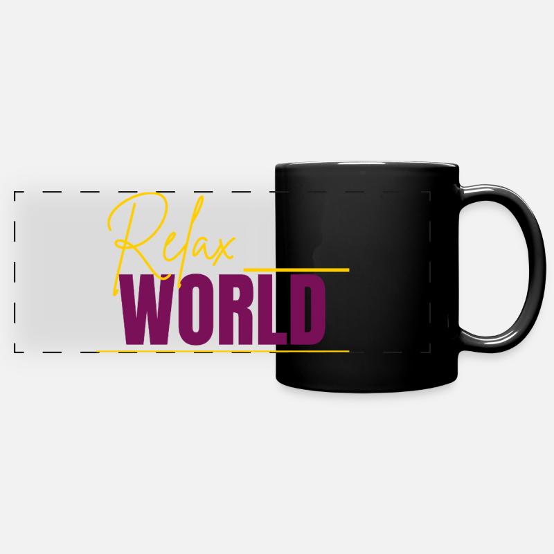 Relax-Welt - Panorama-Tasse farbig - Schwarz