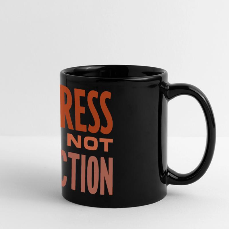 Le progrès, pas la perfection Le progrès compte Mug panoramique uni