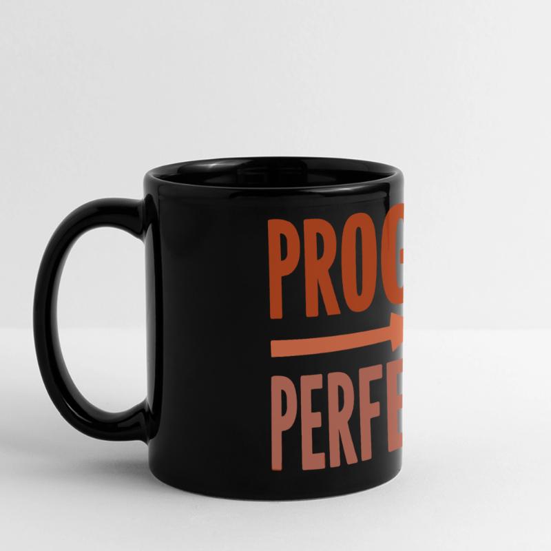 Le progrès, pas la perfection Le progrès compte Mug panoramique uni