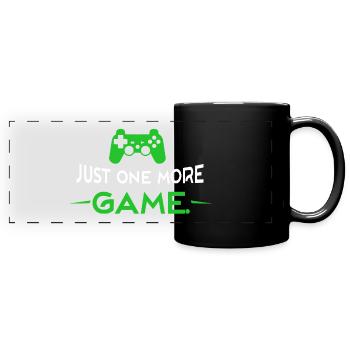 Just_one_more_game_-_play_ - Full Colour Panoramic Mug - black - Front