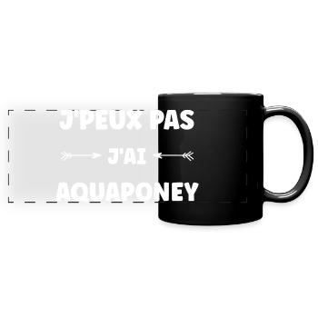Ich kann nicht, ich habe Aquapony. - Panorama-Tasse farbig - Schwarz - Vorne