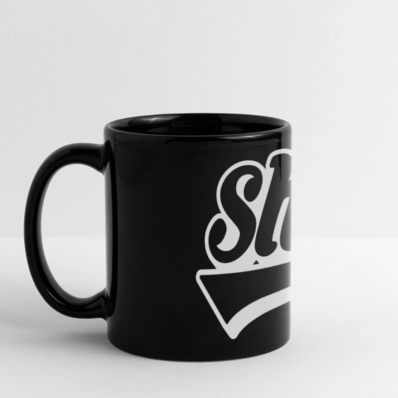 Merde Rétro Script Mug panoramique uni