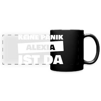 Alexia als Name - Panorama-Tasse farbig - Schwarz - Vorne