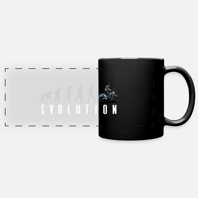 Moped Mofa Evolution DS50 - Panorama-Tasse farbig - Schwarz