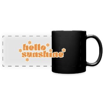 Bonjour Sunshine - Mug panoramique uni - noir - Devant