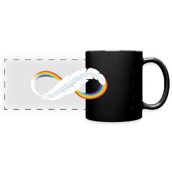 Plume de la neurodiversité - Mug panoramique uni - noir - Devant