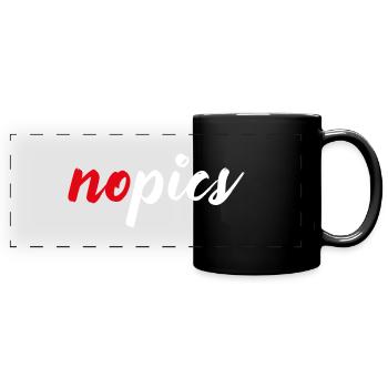 No Pictures - Full Colour Panoramic Mug - black - Front
