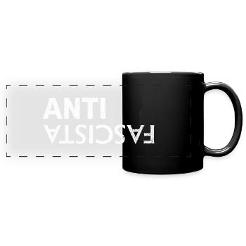 Antifasciste - Mug panoramique uni - noir - Devant