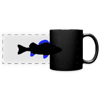 barsch fisch - Panorama-Tasse farbig - Schwarz - Vorne