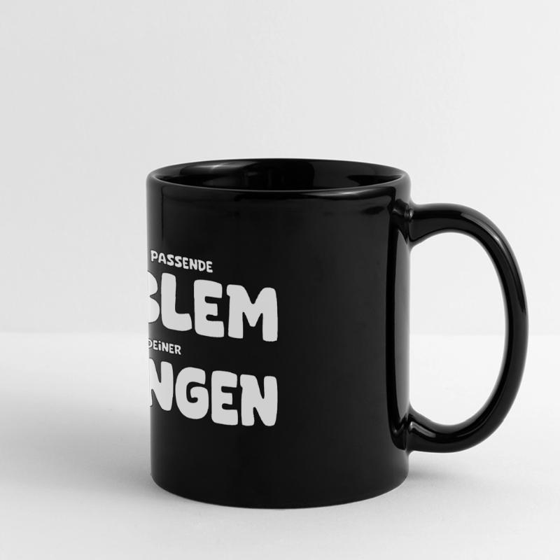 Funny Problem and Solution Saying Full Colour Panoramic Mug