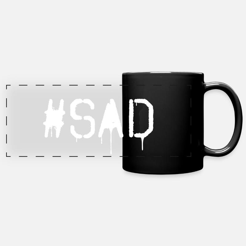 #SAD - Panorama-Tasse farbig - Schwarz