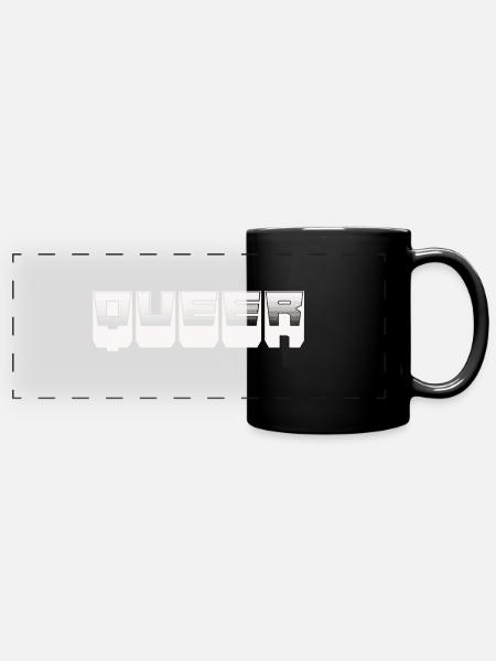 queer - Full Colour Panoramic Mug - black