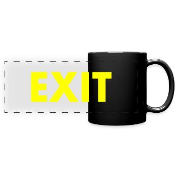 Exit - Panorama-Tasse farbig - Schwarz - Vorne