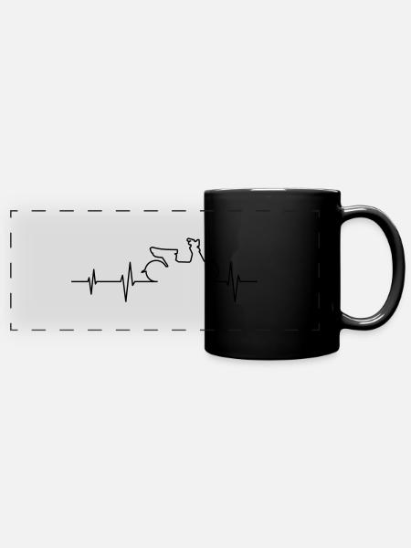 Simson SR50 SR80 EKG - Panorama-Tasse farbig - Schwarz
