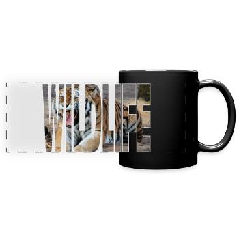Tiger Wildlife - Full Colour Panoramic Mug - black - Front