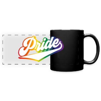 Fierté Arc-en-ciel LGBTQ - Mug panoramique uni - noir - Devant