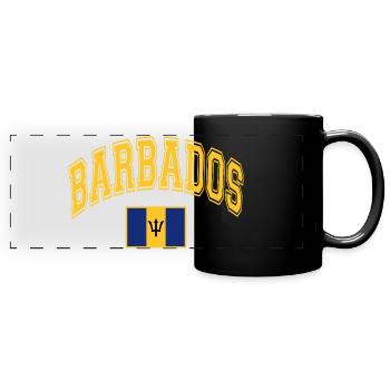 Barbados Flag - Full Colour Panoramic Mug - black - Front