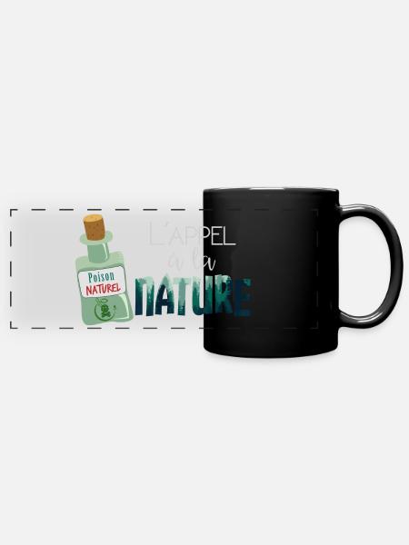 L'appel à la nature (white) - Mug panoramique uni - noir