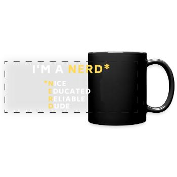 Je suis un Nerd - Mug panoramique uni - noir - Devant