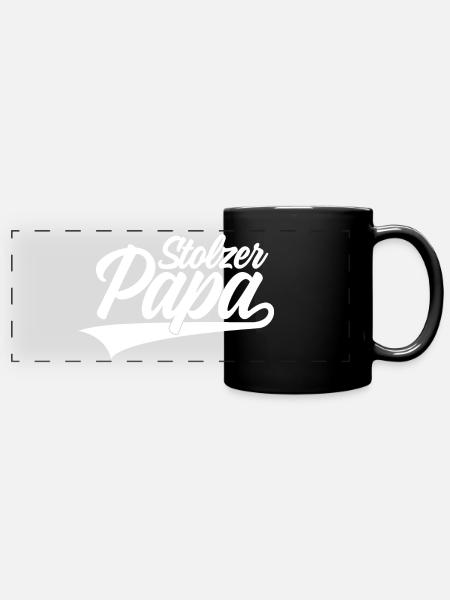 STOLZER PAPA VATI - Panorama-Tasse farbig - Schwarz