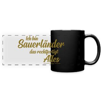 Sauerland - Edition that justifies everything - Full Colour Panoramic Mug - black - Front