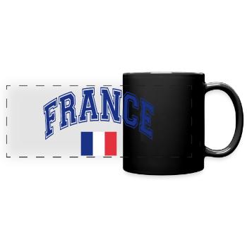 France Flag - Full Colour Panoramic Mug - black - Front