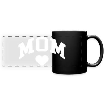 Mom - Panorama-Tasse farbig - Schwarz - Vorne