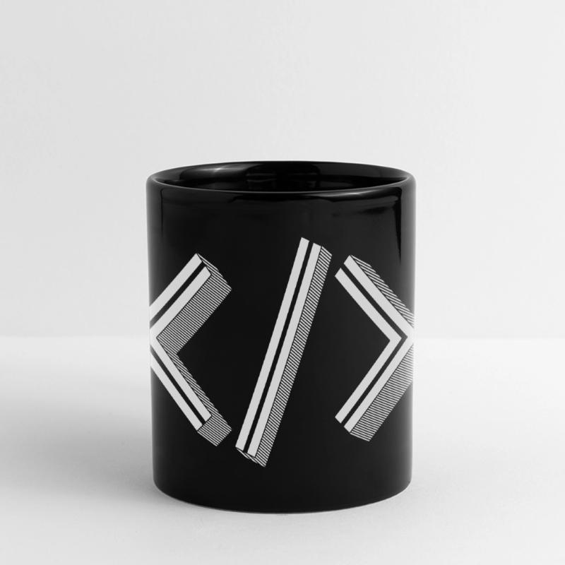 Retro Bracket's - Full Stack Developer HTML XML Panorama-Tasse farbig