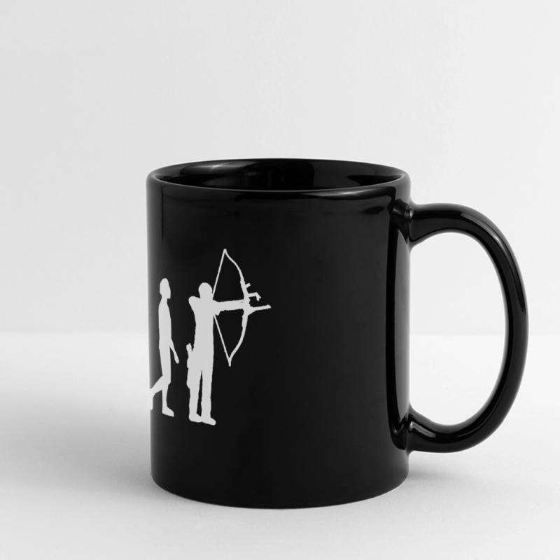 Bogenschießen Evolution Bogenschütze Panorama-Tasse farbig