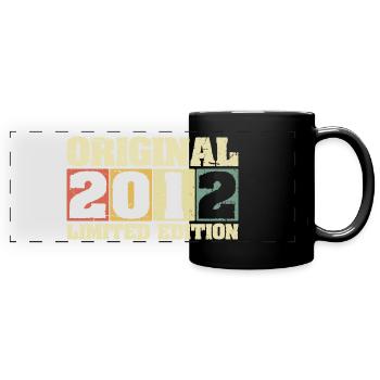 2012 Original Vintage Rétro Anniversaire - Mug panoramique uni - noir - Devant