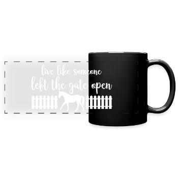 Vivez comme quelqu’un - Mug panoramique uni - noir - Devant