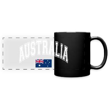 Drapeau de l’Australie - Mug panoramique uni - noir - Devant