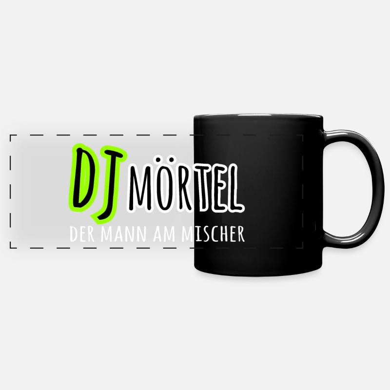 DJ Deejay Mörtel lustiger Spruch Shirt Geschenk - Panorama-Tasse farbig - Schwarz