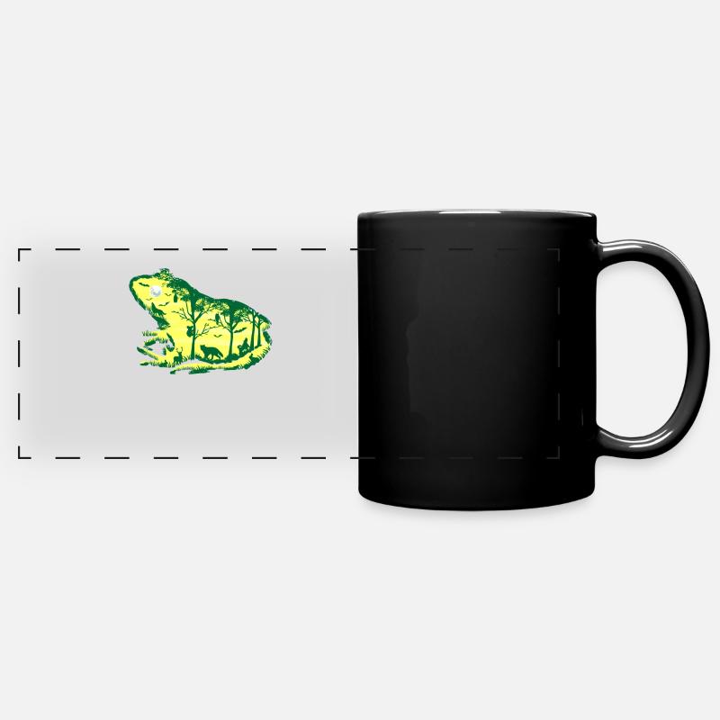 Frog Funny Frog Lover Frog Owner - Full Colour Panoramic Mug - black